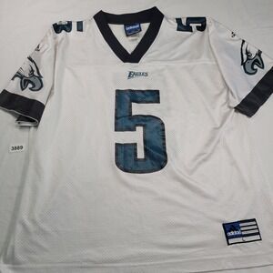 Donovan McNabb #5 Philadelphia Eagles Adidas NFL Football Jersey White Sz L READ